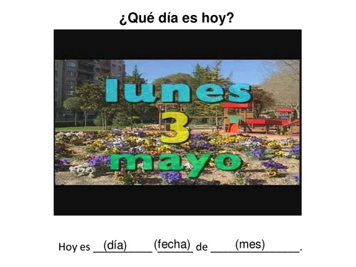 Reading and listening practice with dates