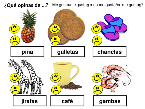 Expressing simple opinions about nouns