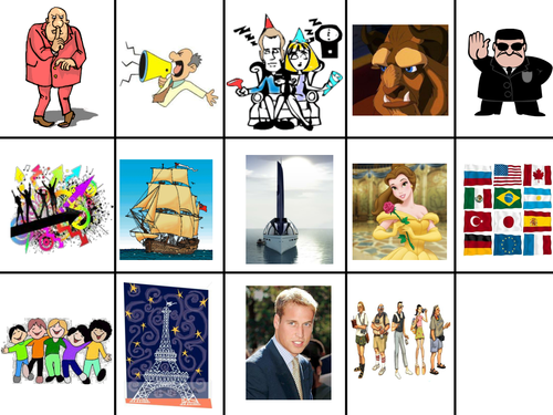 Card-sort ordering activity, adjectives