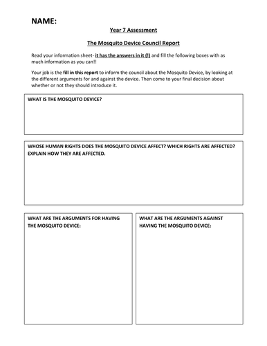 Human Rights Assessment