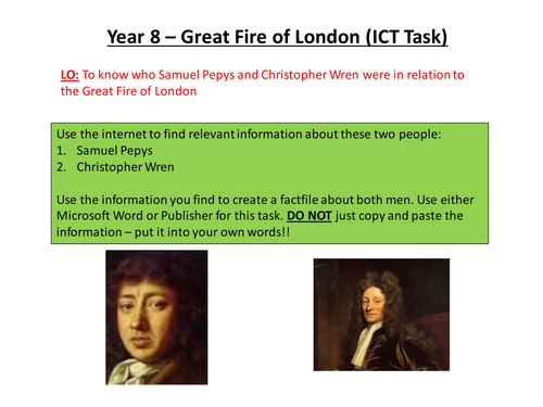 Wren and Pepys - ICT task