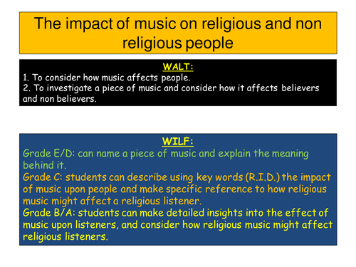 L4- Rel & Music AQA B5-Impact of religious music