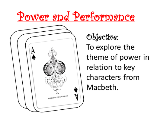 Macbeth - Power and Performance - Full Lesson