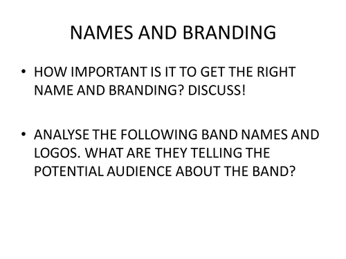 Names and Brands - Starter