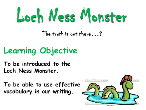 Loch Ness Monster Writing To Improve Vocabulary