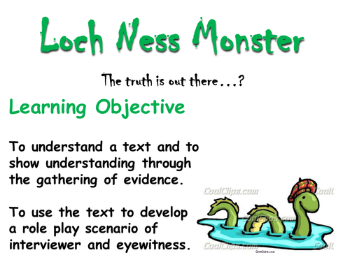 Loch Ness Monster Roleplay S & L lesson PP