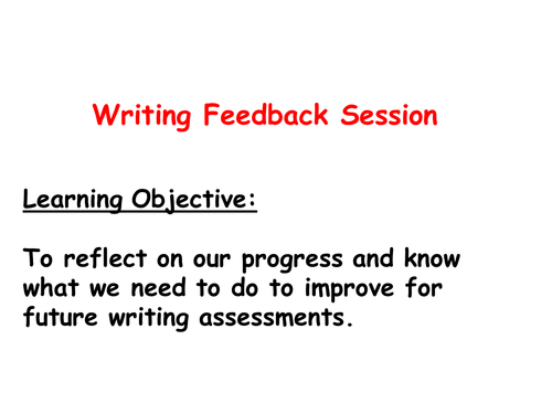 Peer marking a Draft Essay Lesson PP