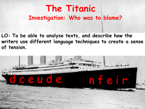The Titanic - Report Writing Full Lesson