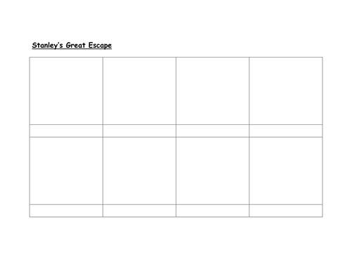 Holes Starter Activity - Storyboard the Events...