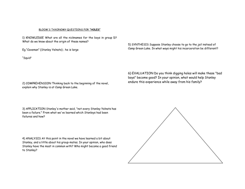 Holes - Questioning Skills