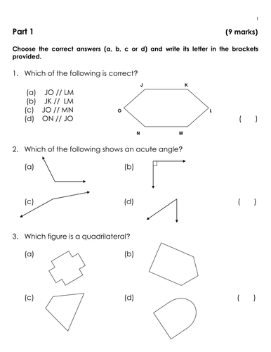 KS2 Quiz (Quadrilaterals) by - UK Teaching Resources - TES