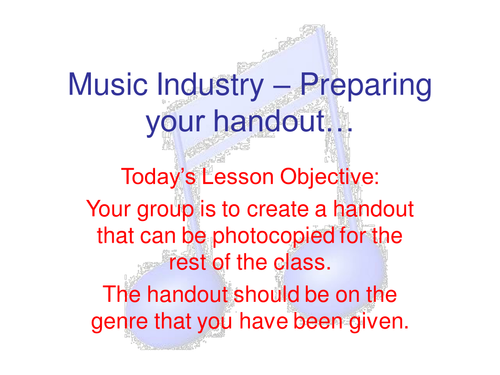 Music Business Courswork - Defining Genre