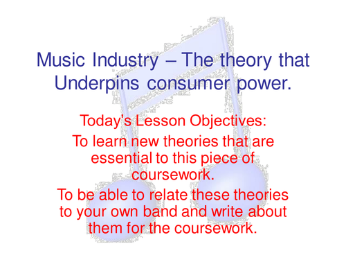 Music Business Coursework - Uses & Gratification