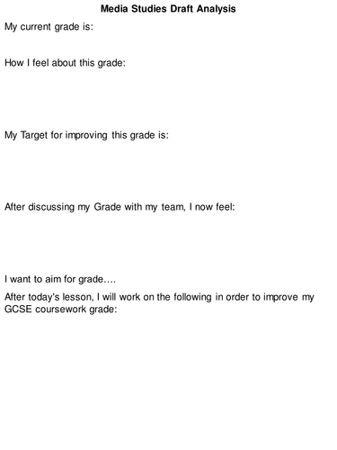 How To Improve My Grade Worksheet