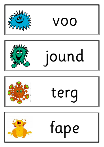 Y1 Phonics Screening Practise: New words