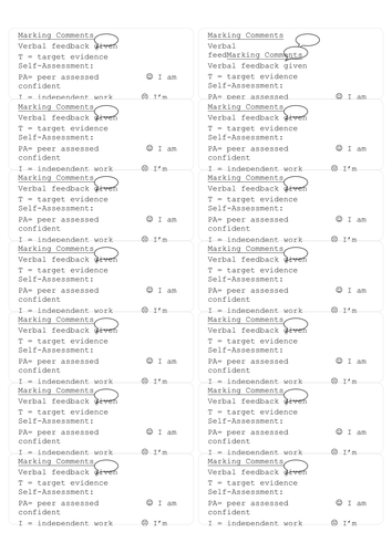 Maths marking code timesaver stickers