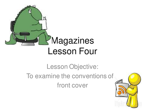 Magazines Lesson Powerpoint - Conventions Covers