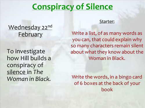 Woman In Black Lesson 14 Conspiracy Of Silence