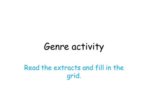 Narrative Writing Lesson PP Genre Styles