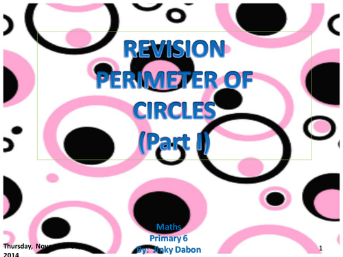KS3 Perimeter of a Circle