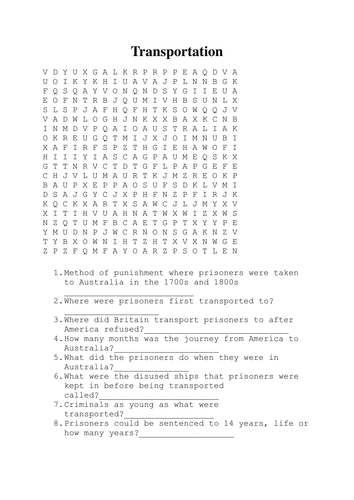 Crime & Punishment - Transportation in the 1700s