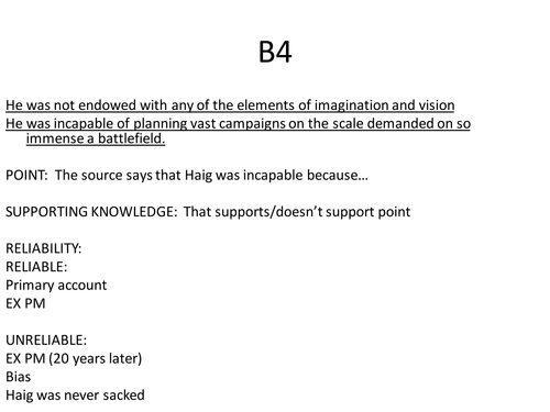 Was Haig Incompetent? - Attempting Question