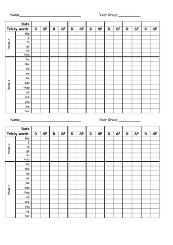 2 phonics worksheets phase tes Read tricky 5 word by & record sheet Phase spell 2