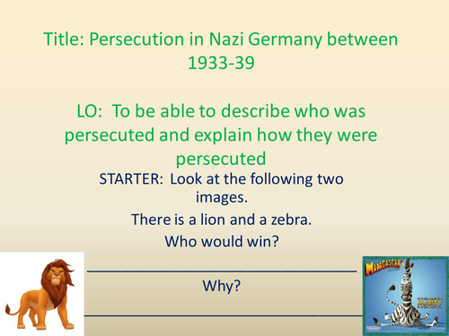 Persecution Under Nazi Rule - Who and How