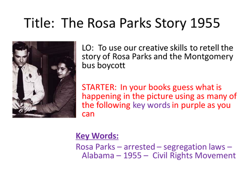 Racism In The USA - Rosa Parks Story Lesson PP