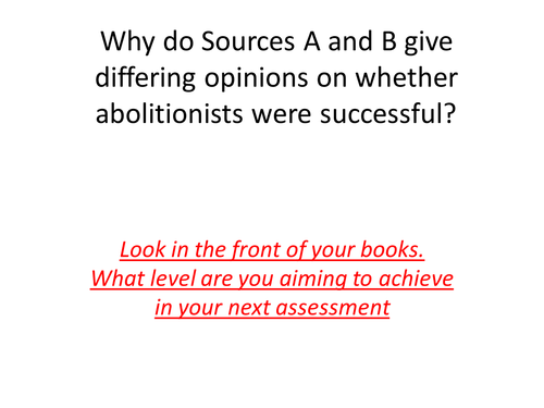 Slave Trade - Sources For Success Of Abolutonists