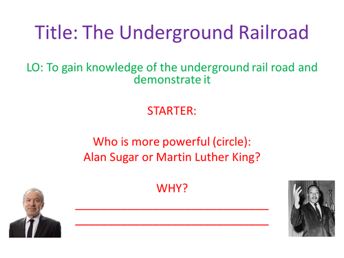 Slave Trade - Level 3 Underground railroad Lesson