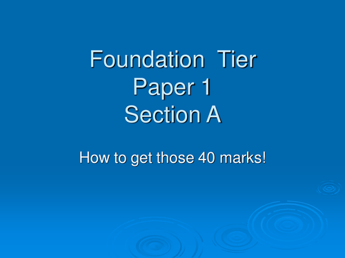WJEC Legacy Spec Exam techniques lesson