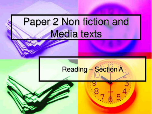 Media and Non Fiction texts Exam lesson