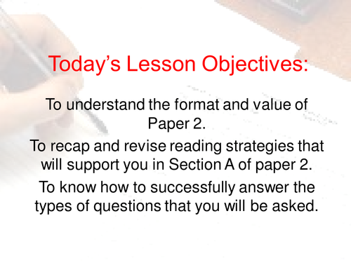 WJEC Legacy Spec Paper 2 Breakdown lesson