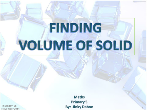 KS2 Introduction to Volume of Cuboid