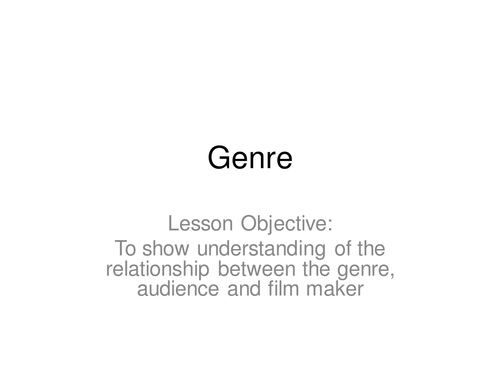 Full Lesson PP – Genre conventions