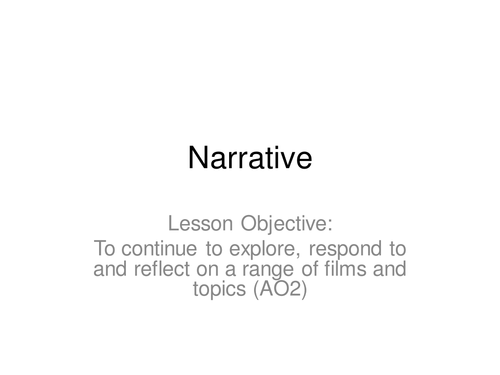 Full Lesson PP – Narrative in A Film