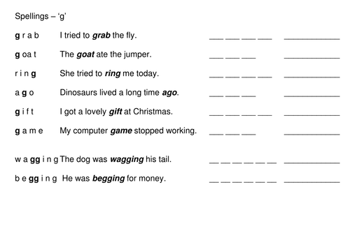 g spellings 1
