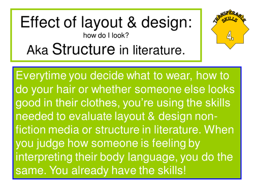 Transferable skills- layout& design