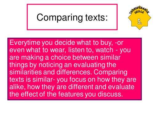 Transferable skills- comparison | Teaching Resources