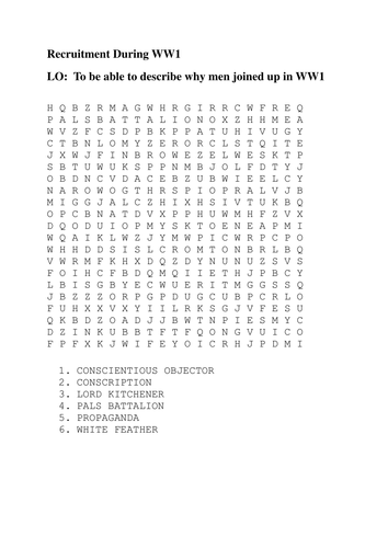 WW1 Lesson PP – Reality Of War