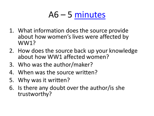 Women WW1 – Sources About Women
