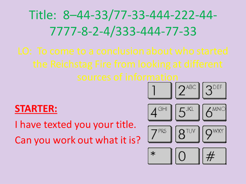 Germany GCSE History – Reichstag Fire