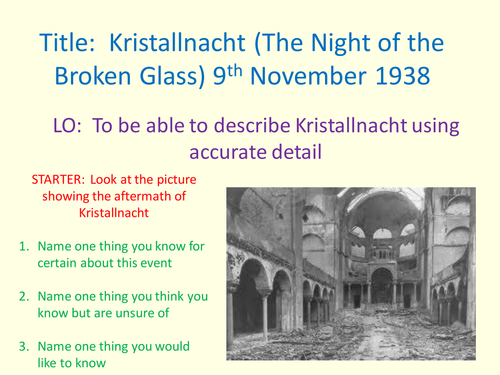Germany GCSE History – Kristallnacht