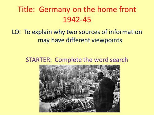 Germany GCSE History – Sources From Germany