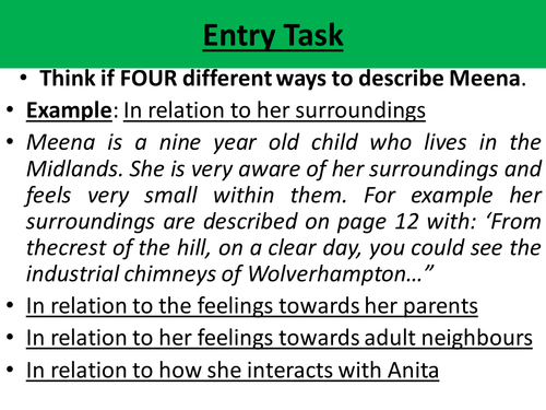 Anita And Me - Lesson PP - Why Write It?