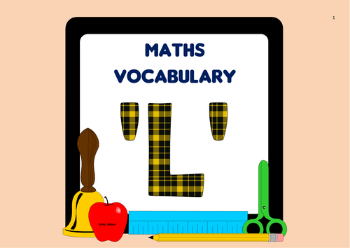 Maths Vocabulary 'L'