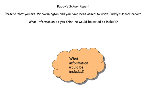 buddy school report