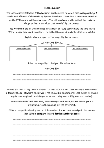 The Inequaliser - Inequalities