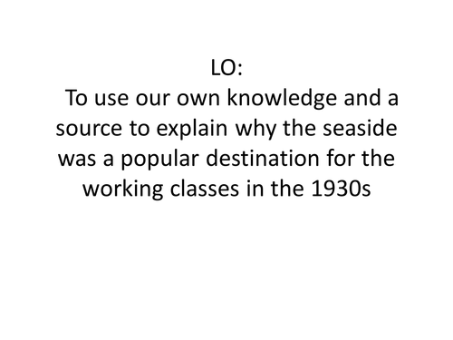 Seaside – History of the seaside 1930